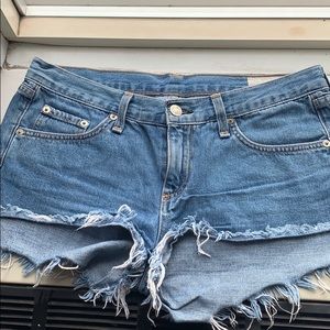 Rag & Bone Jean shirts with frayed bottom